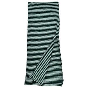 Free‎ People Knit Midi Skirt S Green Navy Striped Side Slit Textured Boho